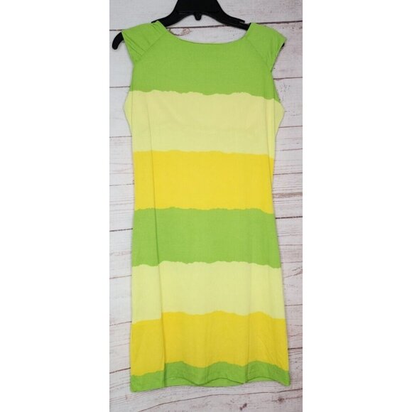 Rare Club Style Yellow Polyester Spandex Fitted Nightgown/Leisure Dress Size 8 - Picture 13 of 15